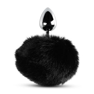 Bunny Tail Metal Plug - Black
