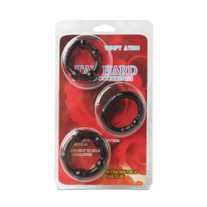 Stay Hard Enhancer Rings (Black, 3 pack)