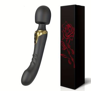 Powerful AV Vibrator and Dildo Wand for Women - Black
